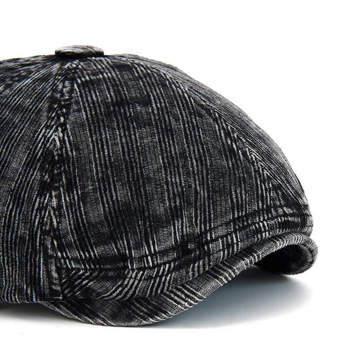 Cappello basco vintage in velluto a coste lavato con fibbia regolabile - image 1