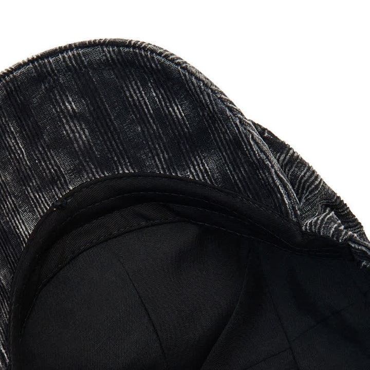 Cappello basco vintage in velluto a coste lavato con fibbia regolabile - image 2