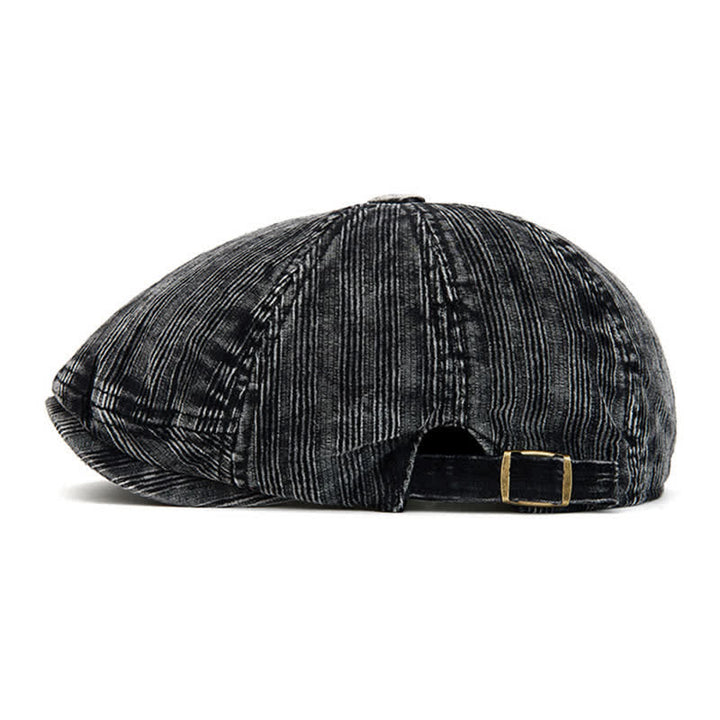 Cappello basco vintage in velluto a coste lavato con fibbia regolabile - image 4