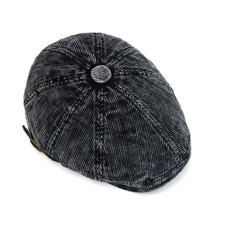 Cappello basco vintage in velluto a coste lavato con fibbia regolabile - image 5