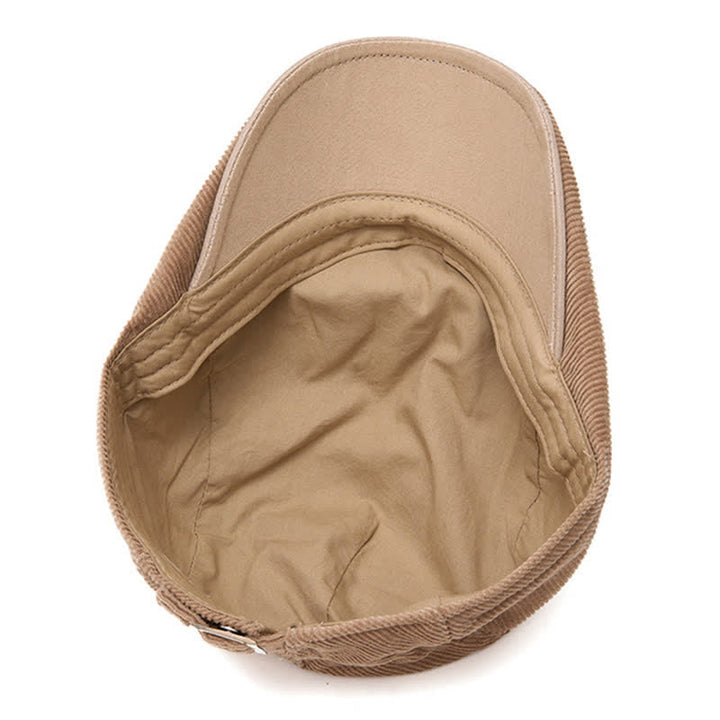 Cappello basco in velluto a coste con toppe a contrasto, stile street chic - image 8