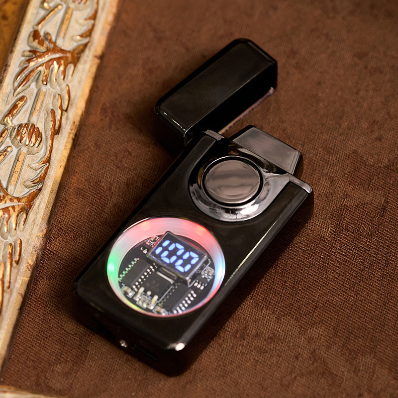 Accendino da uomo con sensore di gravità e doppia fiamma, display LED - image 5