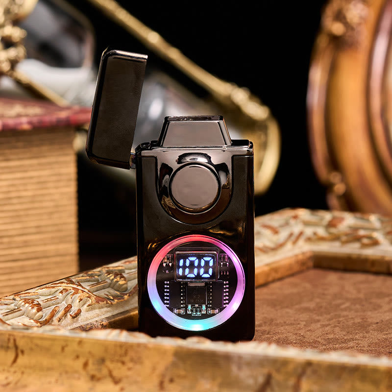 Accendino da uomo con sensore di gravità e doppia fiamma, display LED - image 4