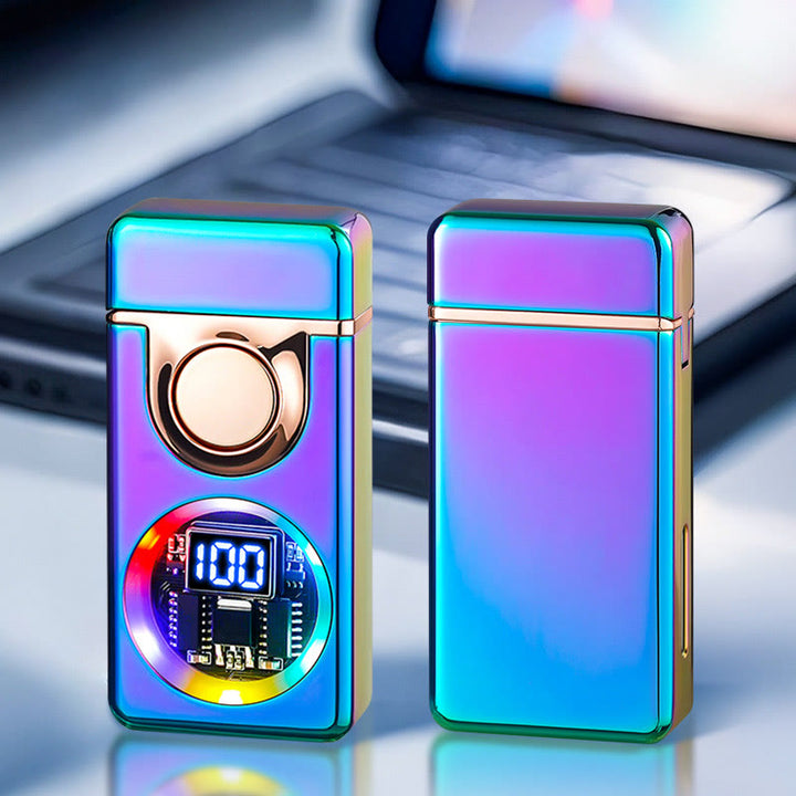 Accendino da uomo con sensore di gravità e doppia fiamma, display LED - Stile n. 2 - image 9