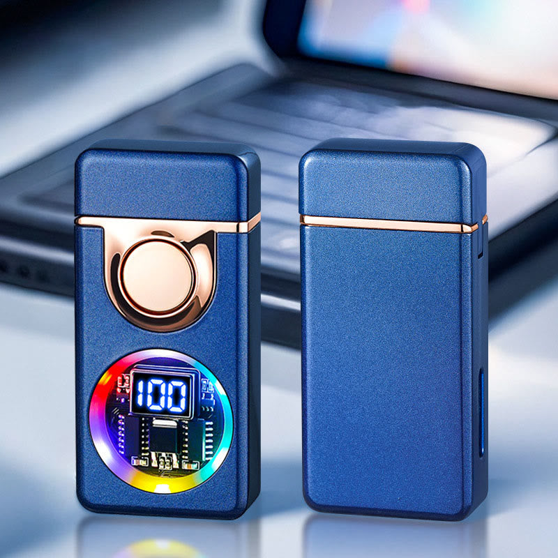 Accendino da uomo con sensore di gravità e doppia fiamma, display LED - Stile n. 5 - image 12