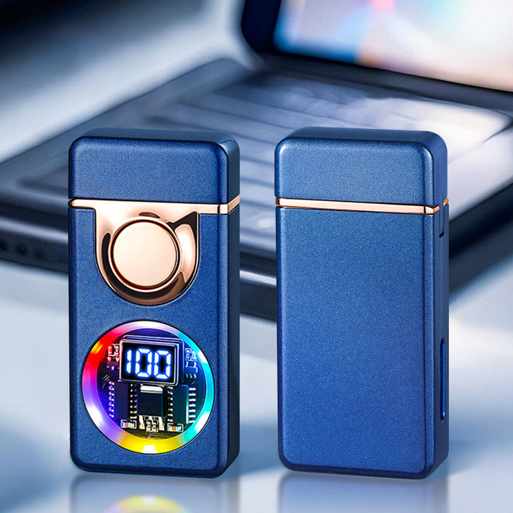 Accendino da uomo con sensore di gravità e doppia fiamma, display LED - Stile n. 5 - image 12