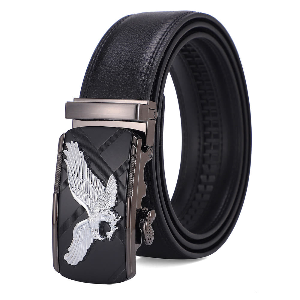 Cintura in pelle con fibbia automatica Flying Eagle versatile da uomo - 46 - image 0