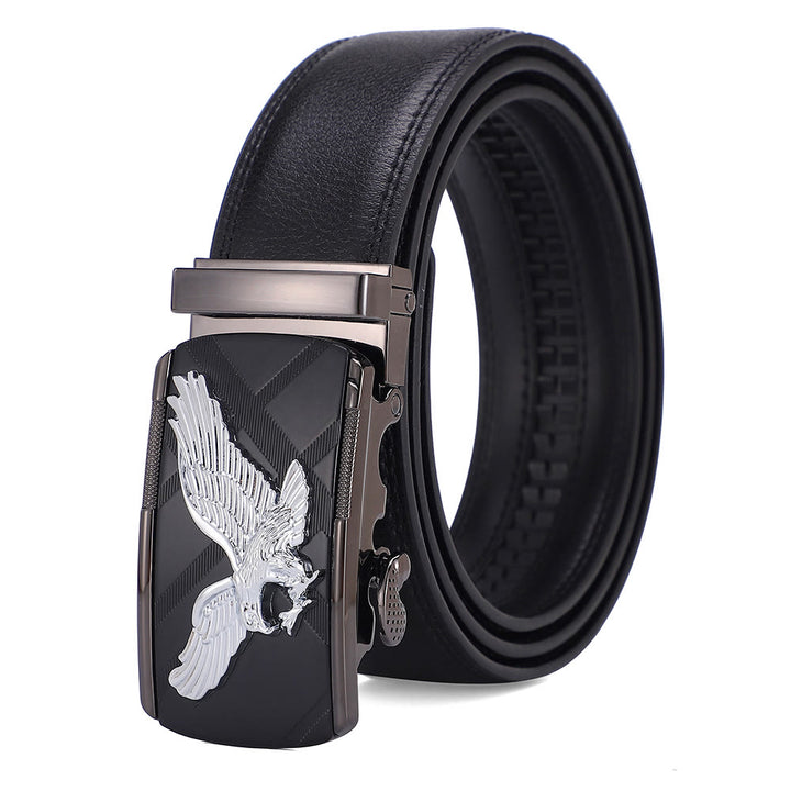 Cintura in pelle con fibbia automatica Flying Eagle versatile da uomo - 46 - image 0