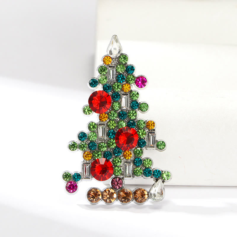 Squisita spilla a forma di albero di Natale tempestato di diamanti - image 3