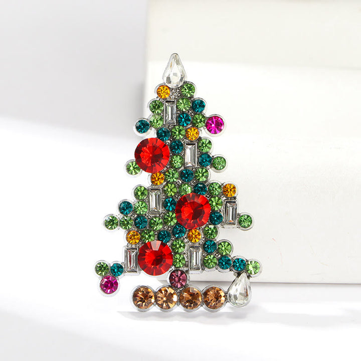 Squisita spilla a forma di albero di Natale tempestato di diamanti - image 3