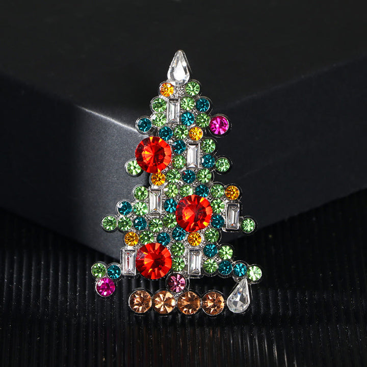 Squisita spilla a forma di albero di Natale tempestato di diamanti - Stile n. 1 - image 0