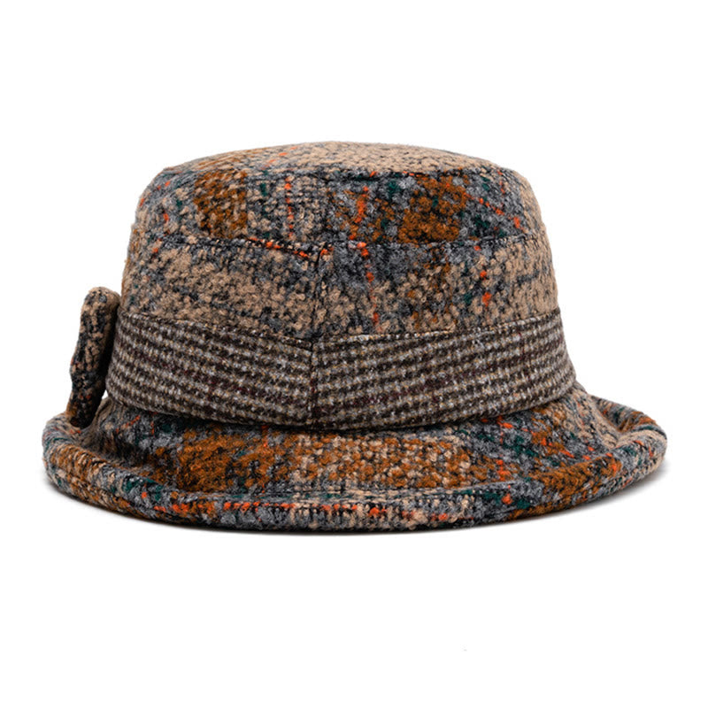 Cappello da pescatore da donna in misto lana con fiocco e texture screziata - image 2