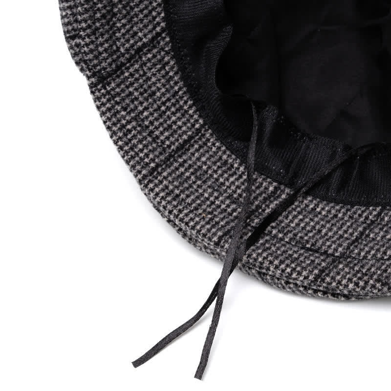 Cappello caldo con fiocco scozzese da donna - image 2