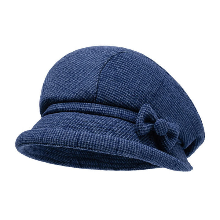 Cappello caldo con fiocco scozzese da donna - Marina - M (22-22 7/8") - image 10