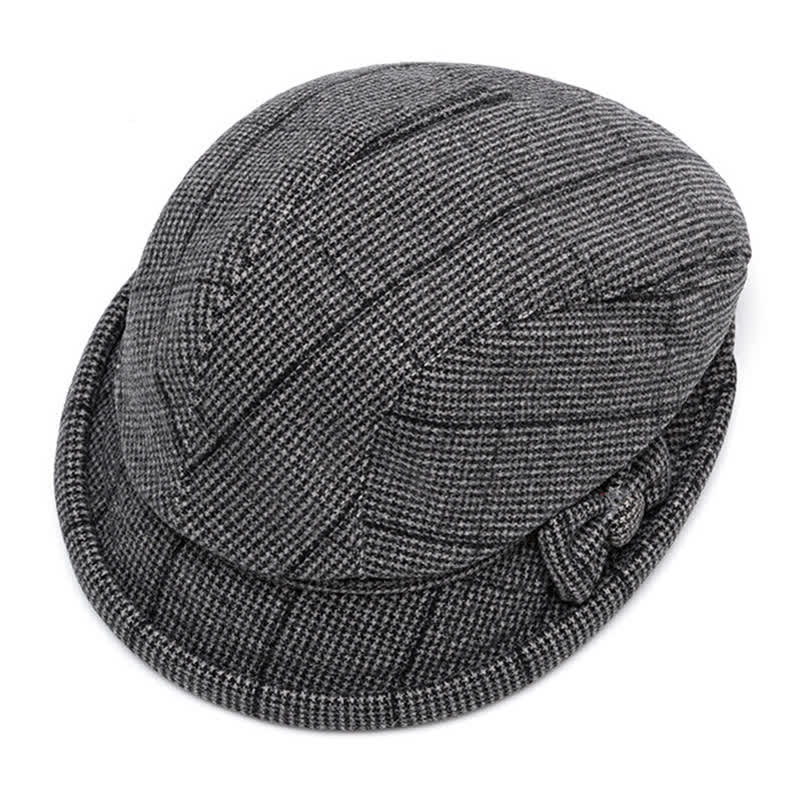 Cappello caldo con fiocco scozzese da donna - image 7