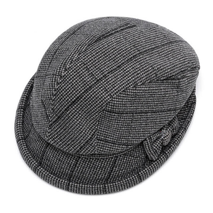 Cappello caldo con fiocco scozzese da donna - image 7