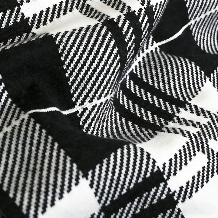 Sciarpa invernale da uomo con motivo scozzese testurizzato ed elegante - image 2