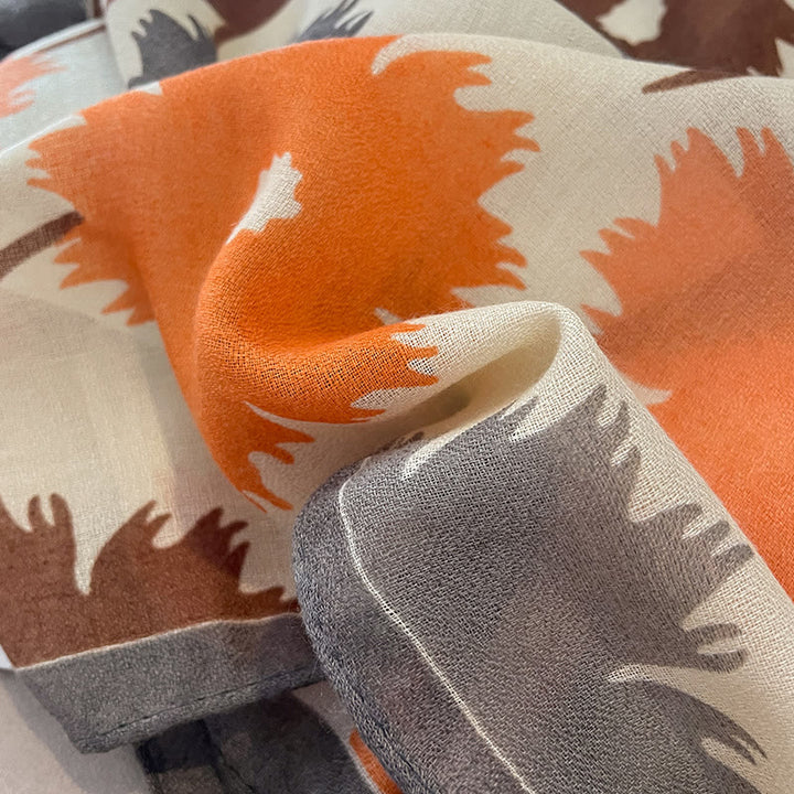 Sciarpa leggera e versatile multicolore con stampa floreale chic da donna - image 9
