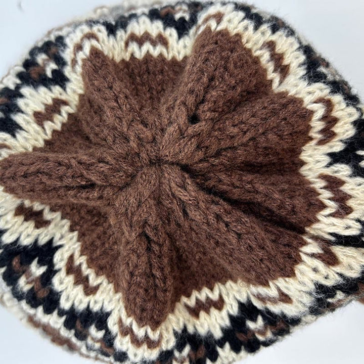 Borsa a tracolla da donna con cappello lavorato a maglia e fantasia retrò, multiuso - image 5