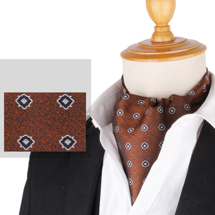 Cravatta stampata elegante retrò britannica da uomo per camicia da abito - Stile n. 11 - image 13