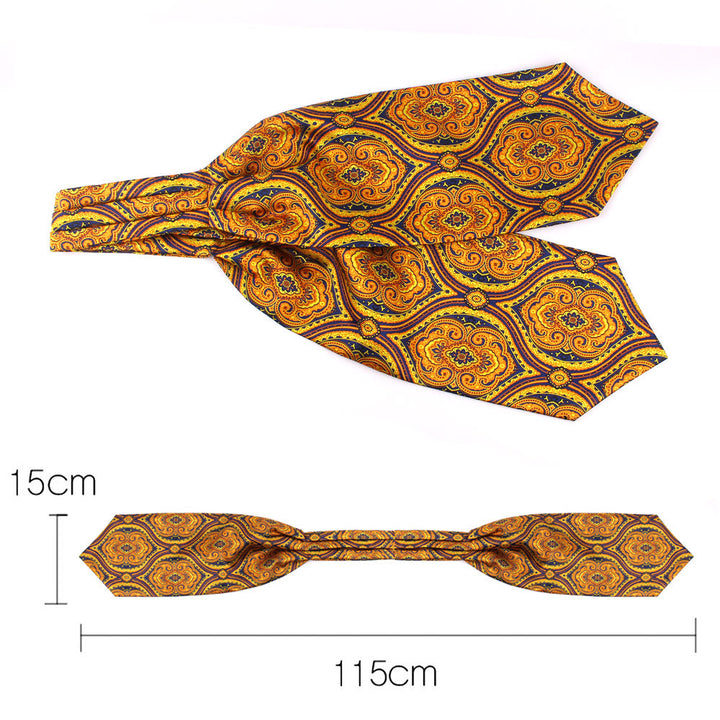 Cravatta stampata elegante retrò britannica da uomo per camicia da abito - image 2