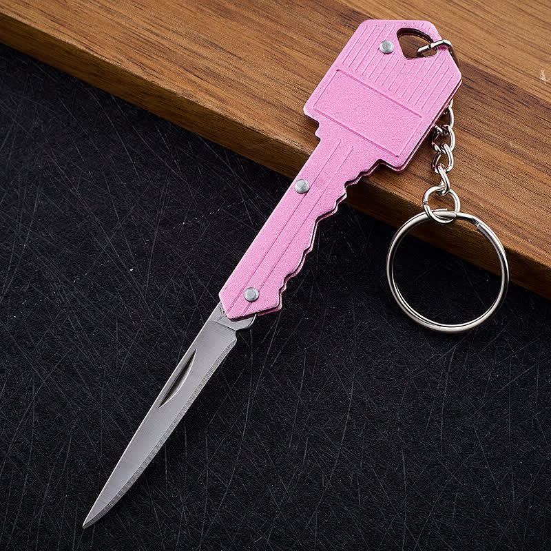 Mini portachiavi pieghevole da campeggio a forma di chiave - Rosa - image 16