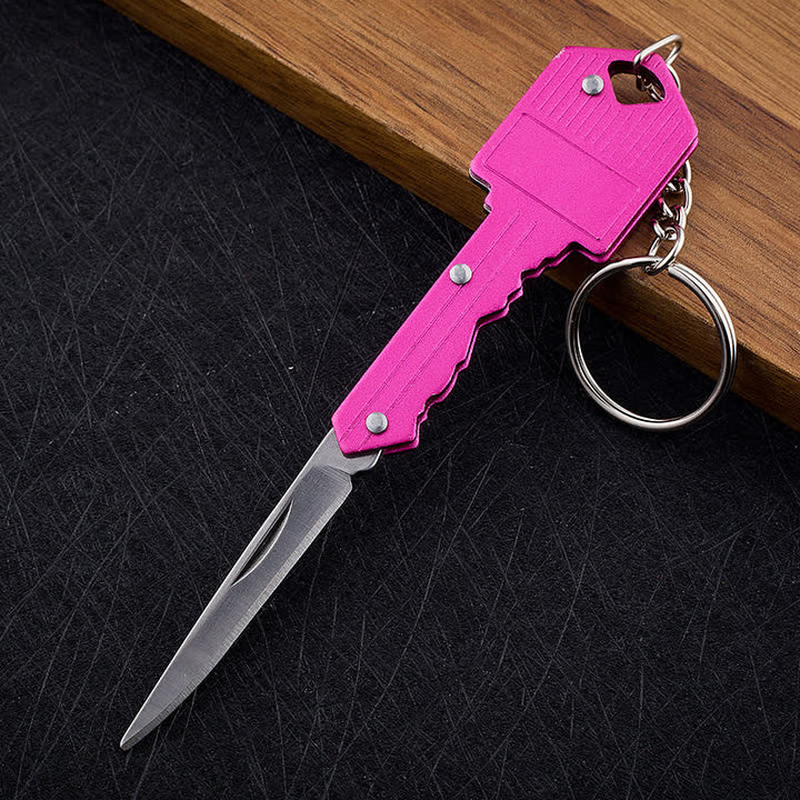 Mini portachiavi pieghevole da campeggio a forma di chiave - Rosa acceso - image 15