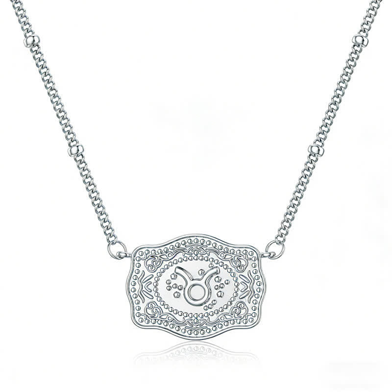 Collana in argento con dodici segni zodiacali in rilievo - Toro - image 11