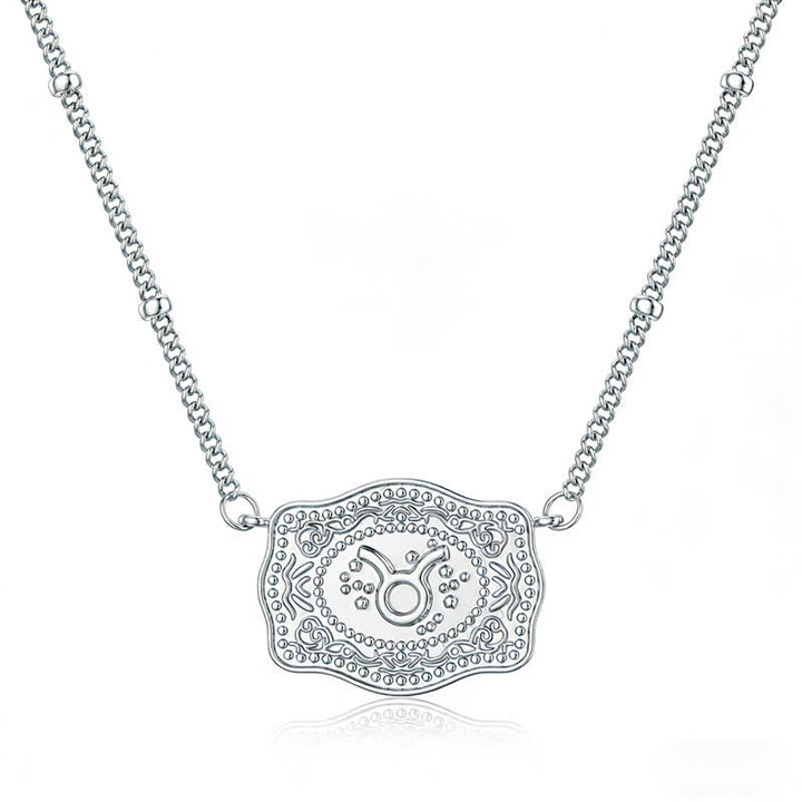 Collana in argento con dodici segni zodiacali in rilievo - Toro - image 11
