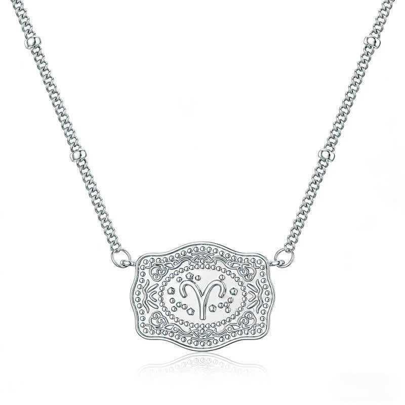 Collana in argento con dodici segni zodiacali in rilievo - Ariete - image 6