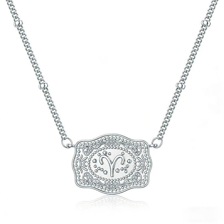 Collana in argento con dodici segni zodiacali in rilievo - Ariete - image 6