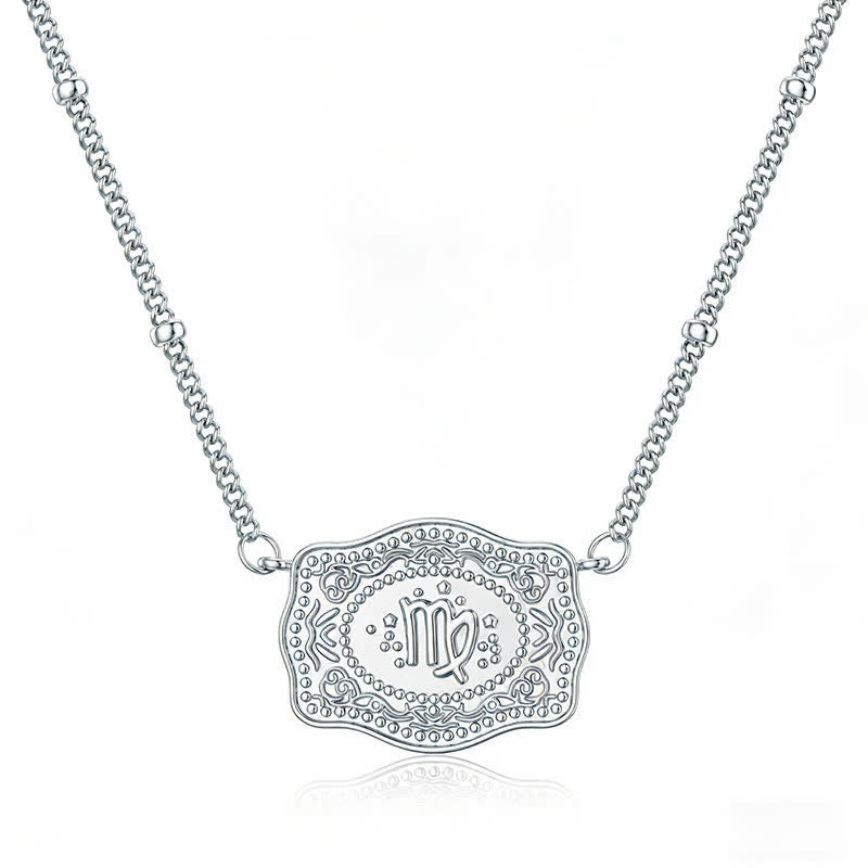 Collana in argento con dodici segni zodiacali in rilievo - Vergine - image 4