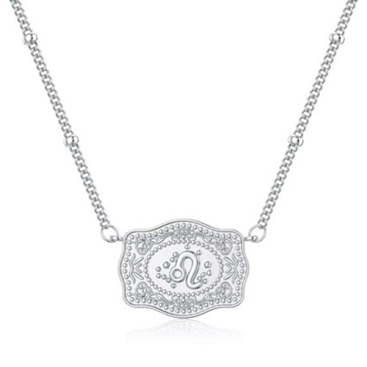 Collana in argento con dodici segni zodiacali in rilievo - Leone - image 2