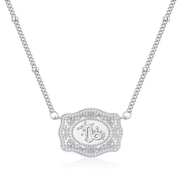 Collana in argento con dodici segni zodiacali in rilievo - Capricorno - image 10