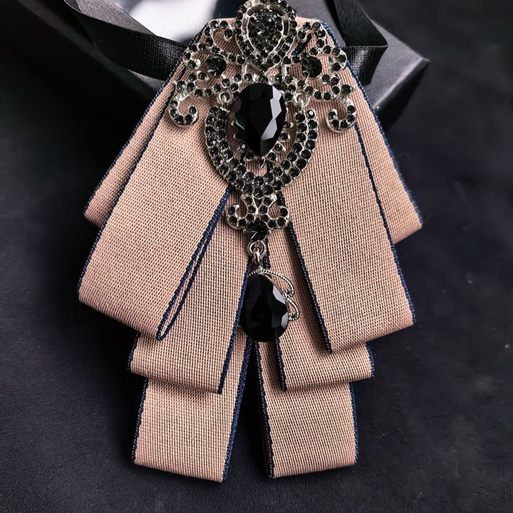 Papillon da uomo con ornamento sul petto e nastro a strati di gemme vintage - Stile n. 4 - image 5