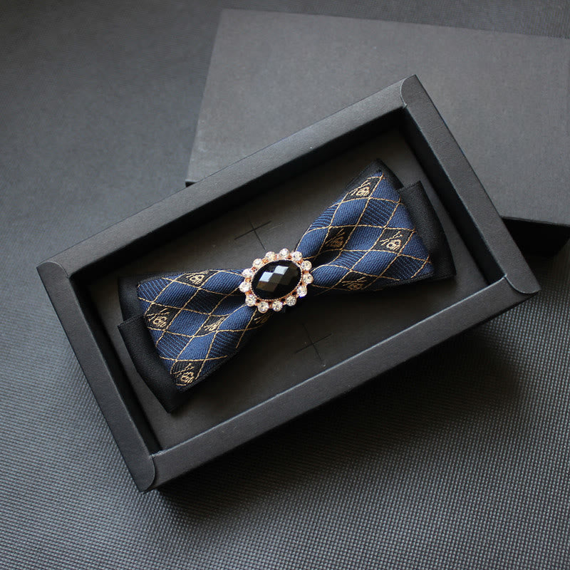 Papillon formale da uomo con motivo geometrico e gemme - Stile n. 3 - image 2