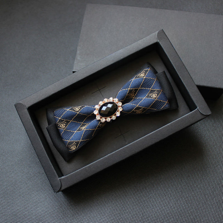 Papillon formale da uomo con motivo geometrico e gemme - Stile n. 3 - image 2