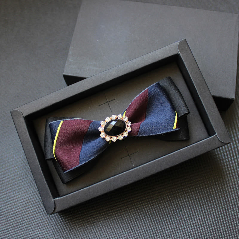 Papillon formale da uomo con motivo geometrico e gemme - Stile n. 2 - image 1