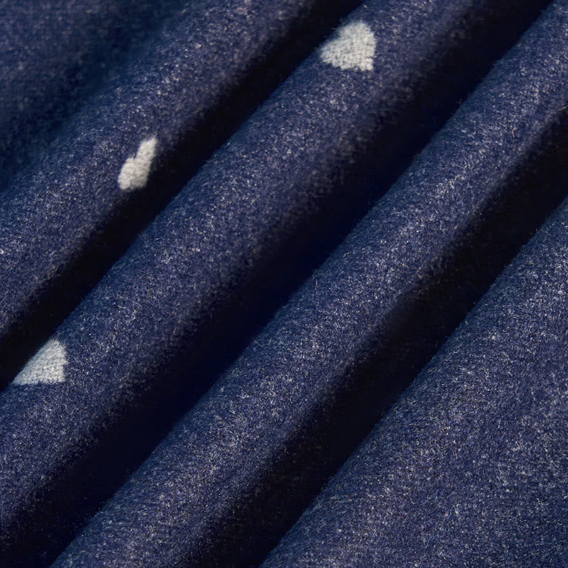 Sciarpa calda e festiva da uomo con stampa di renne natalizie blu navy - image 6