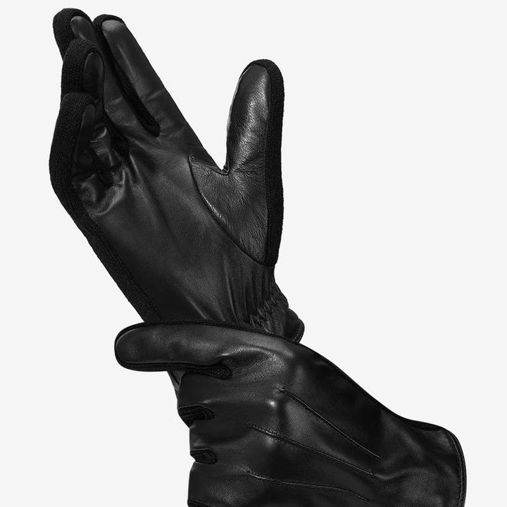 Guanti invernali da uomo in pelle con fodera in pile e touchscreen - image 2