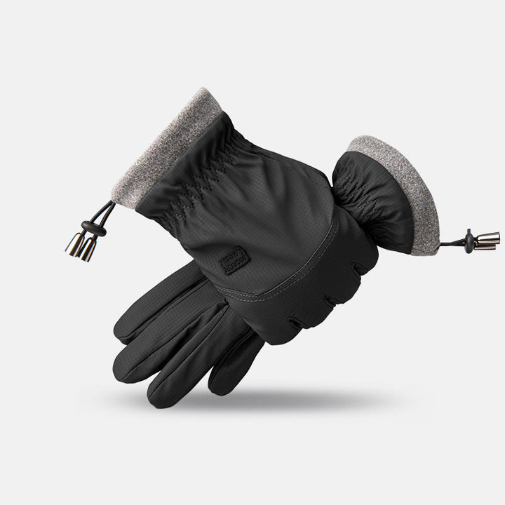 Guanti invernali impermeabili e caldi per touchscreen da uomo - Nero - image 0