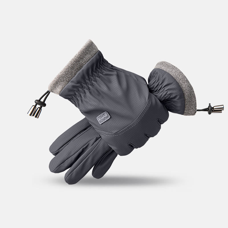 Guanti invernali impermeabili e caldi per touchscreen da uomo - Blu navy - image 4
