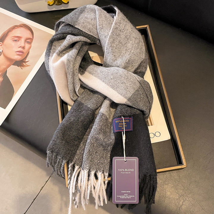 Sciarpa invernale morbida e calda da donna in stile scozzese classico - Stile n. 9 - image 8