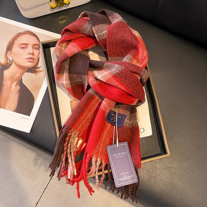 Sciarpa invernale morbida e calda da donna in stile scozzese classico - Stile n. 1 - image 0