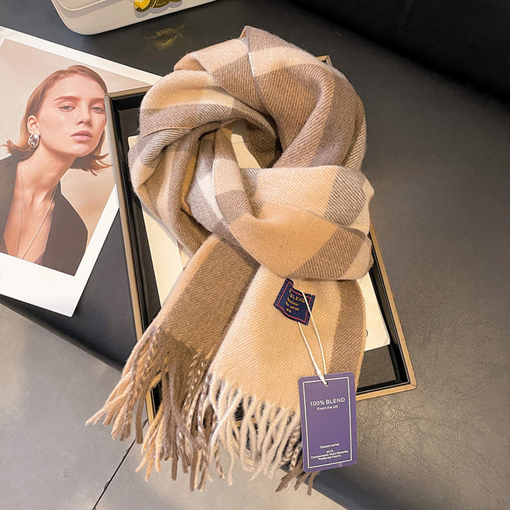 Sciarpa invernale morbida e calda da donna in stile scozzese classico - Stile n. 6 - image 5