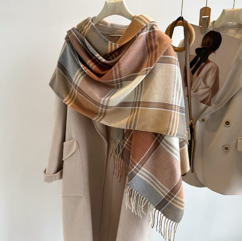 Sciarpa invernale morbida e calda da donna in stile scozzese classico - Stile n. 14 - image 13