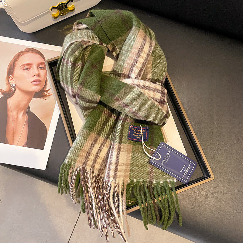 Sciarpa invernale morbida e calda da donna in stile scozzese classico - Stile n. 5 - image 4