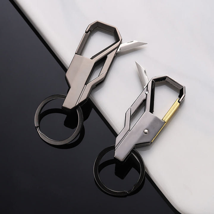 Portachiavi in metallo pratico multifunzionale con coltello - image 0