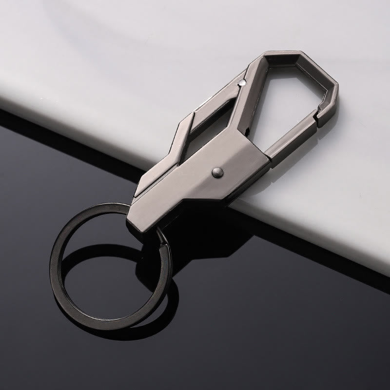 Portachiavi in metallo pratico multifunzionale con coltello - Nero - image 2
