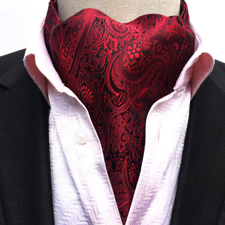 Sciarpa e cravatta multicolore con stampa floreale geometrica retrò da uomo - Stile n. 18 - image 18